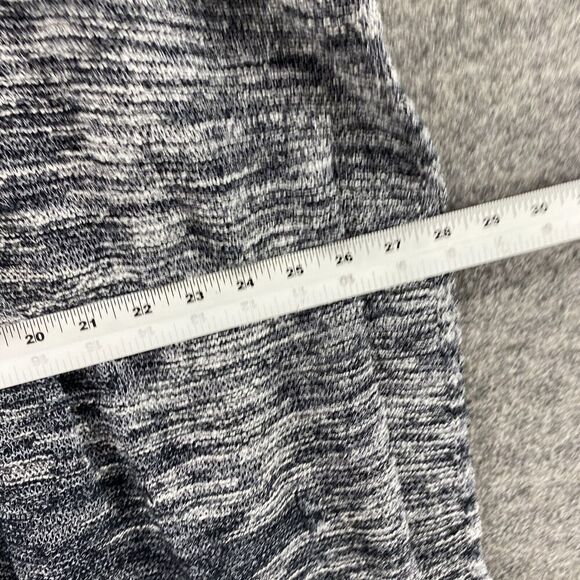 Purejill Cardigan Women M/L Gray Geometric Open Front Short Sleeve Knit Cotton - Picture 7 of 9